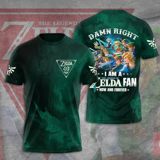 The Legend of Zelda 40th Anniversary T-Shirt Green v2