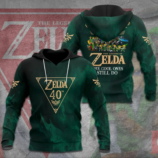 The Legend of Zelda 40th Anniversary Hoodie Green
