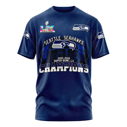 Seattle Seahawks Super Bowl LX Champions Limited Edition T.shirt