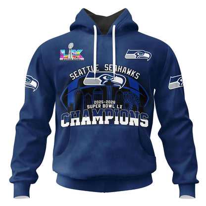 Seattle Seahawks Super Bowl LX Champions Limited Edition Hoodie
