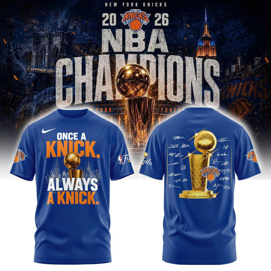 New York Basketball NBA Champions "Once a Knicks, Always a Knicks" Tshirt v2