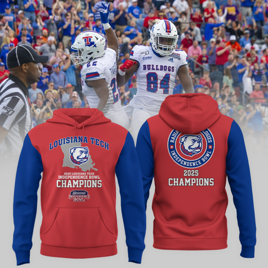 LOUISIANA TECH - Independence Bowl 2025 Champion Hoodie