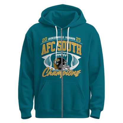 Jacksonville Jaguars 2025 AFC South Champions Zip Hoodie