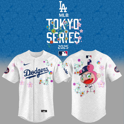 .Takashi Murakami x Dodgers World Tour Tokyo Series White Jersey