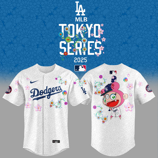.Takashi Murakami x Dodgers World Tour Tokyo Series White Jersey