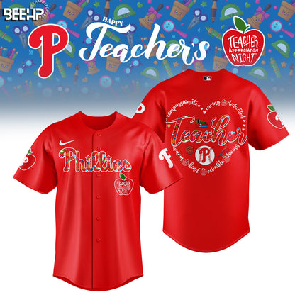 __.Philadelphia Phillies TEACHER APPRECIATION NIGHT Editions Limited 2025 Jersey