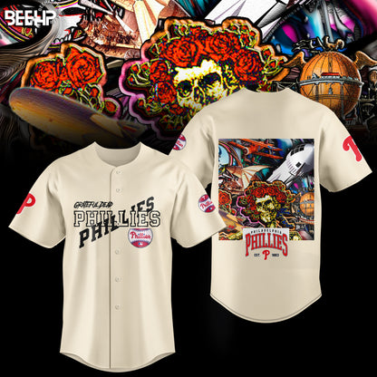 _.Philadelphia Phillies Grateful Dead Night Hoodie V4