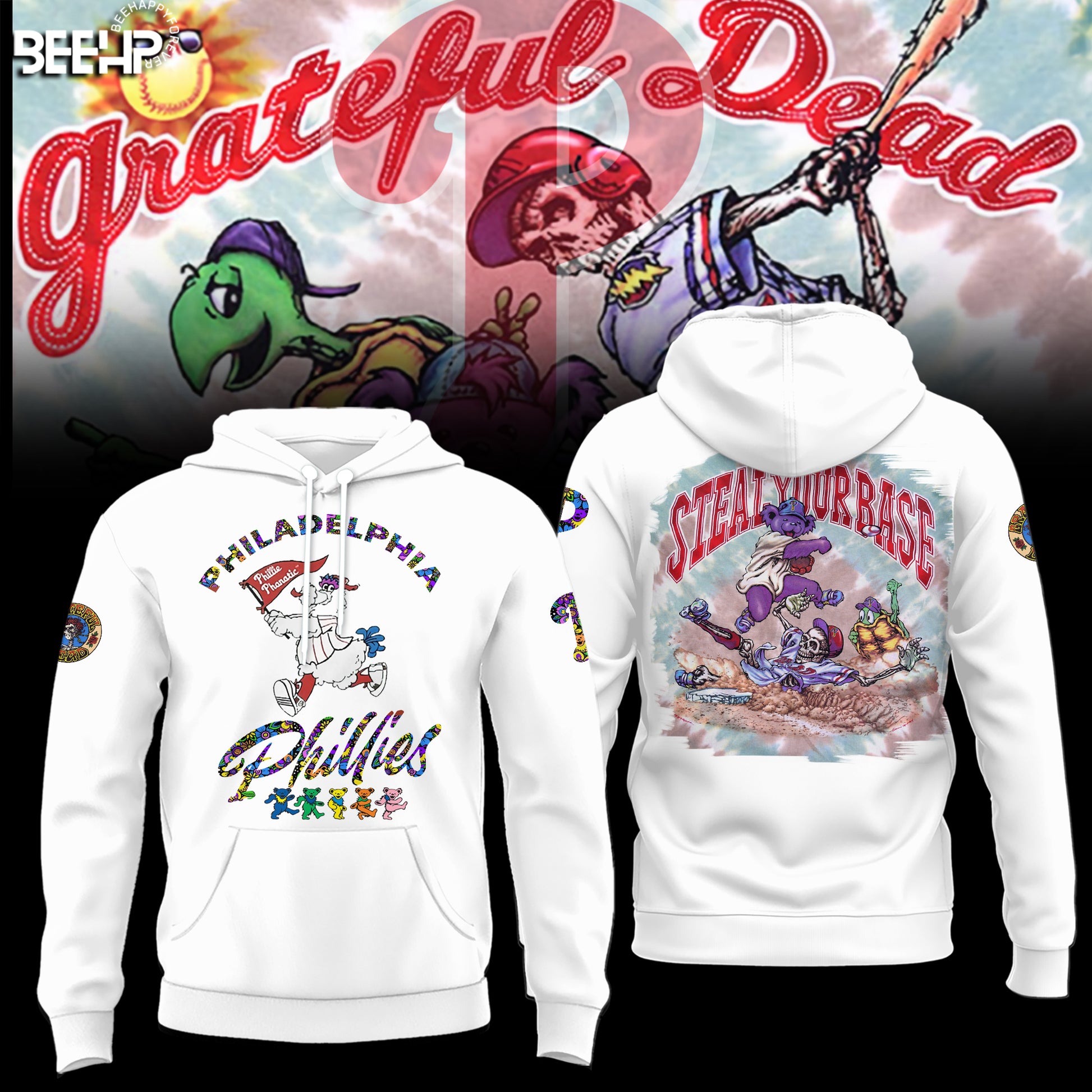 _.Philadelphia Phillies Grateful Dead Night Hoodie V3