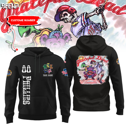 _.Philadelphia Phillies Grateful Dead Night Hoodie