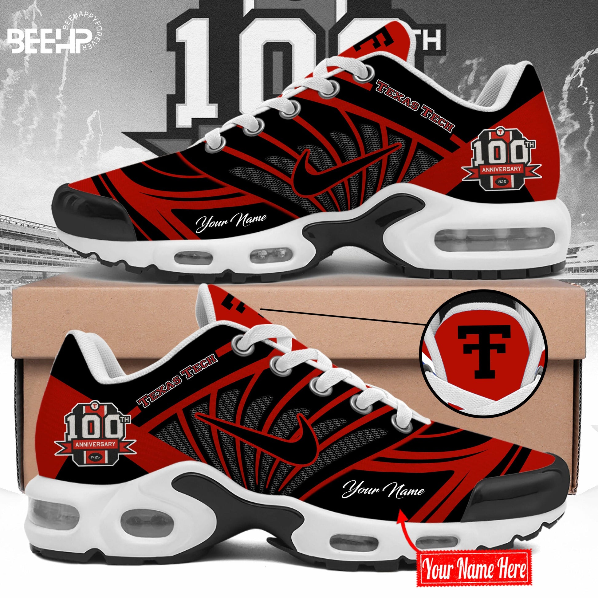 Texas Tech Red Raiders 100th Anniversary Limited Edition New Shoes