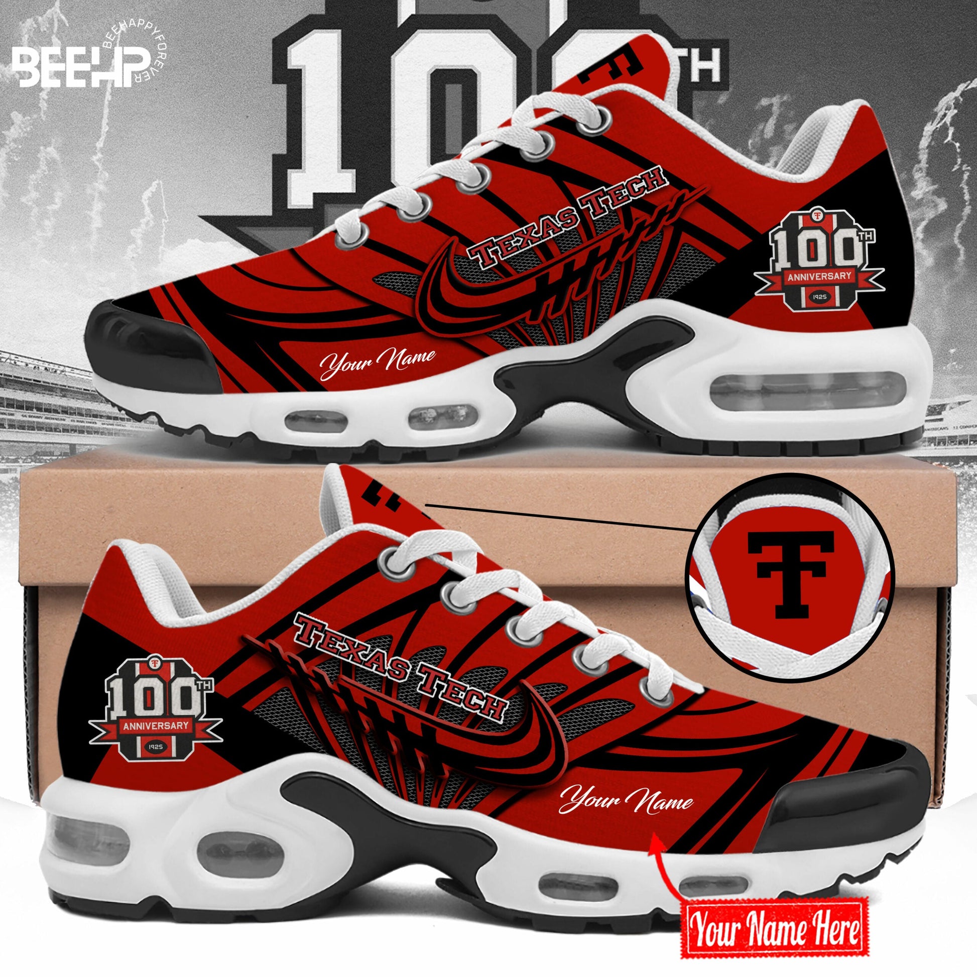 Texas Tech Red Raiders 100th Anniversary Limited Edition New Shoes