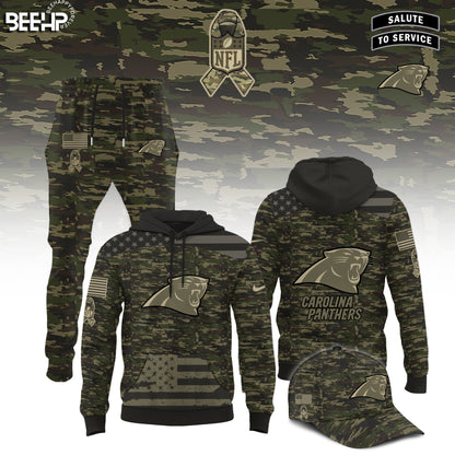 Carolina Panthers Camo 2025 Salute to Service Limited Edition Combo Hoodie