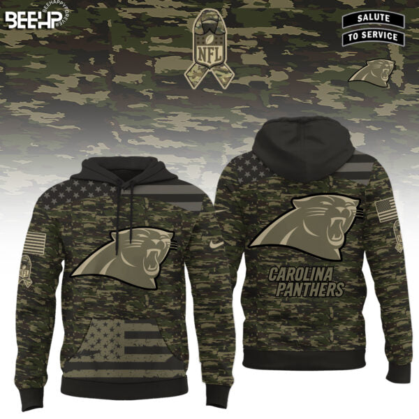 Carolina Panthers Camo 2025 Salute to Service Limited Edition Combo Hoodie