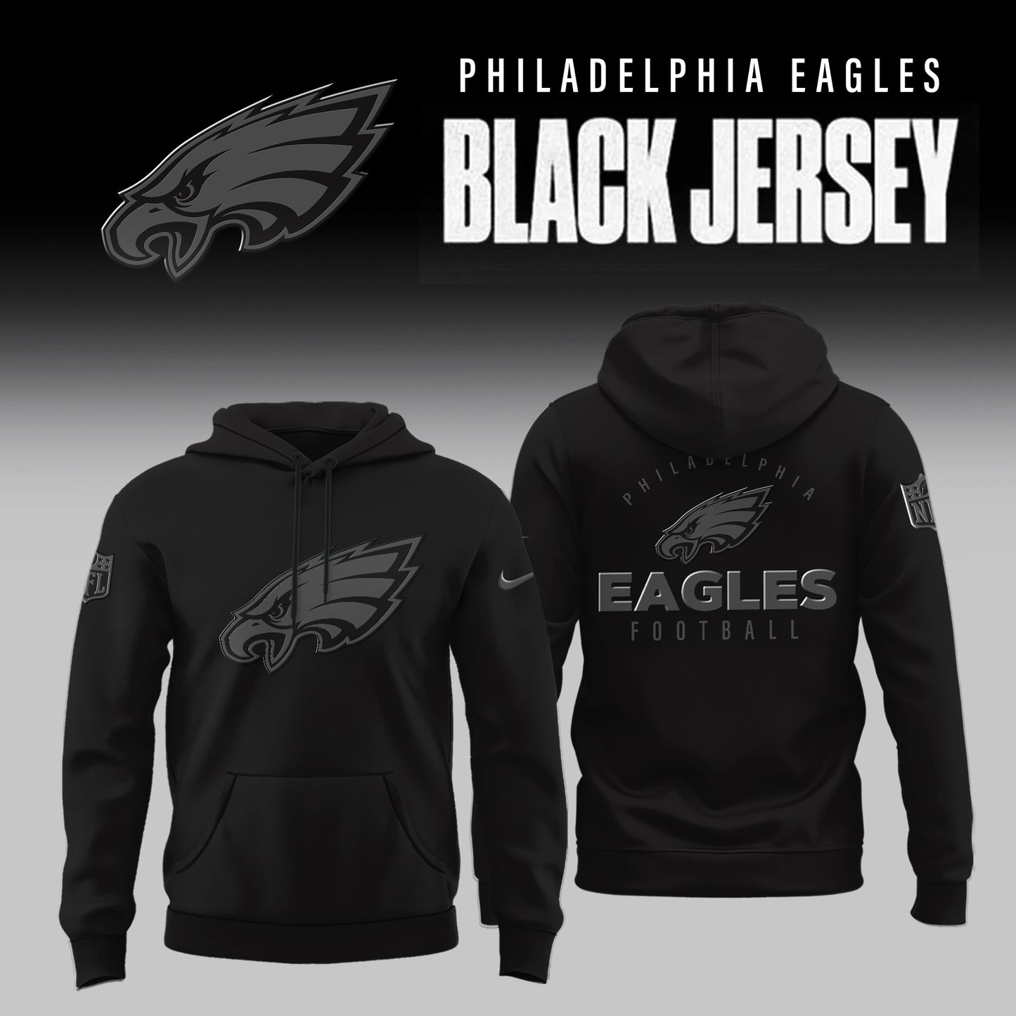 Philadelphia Eagles 2025 Back In Black Limited Edition Hoodie