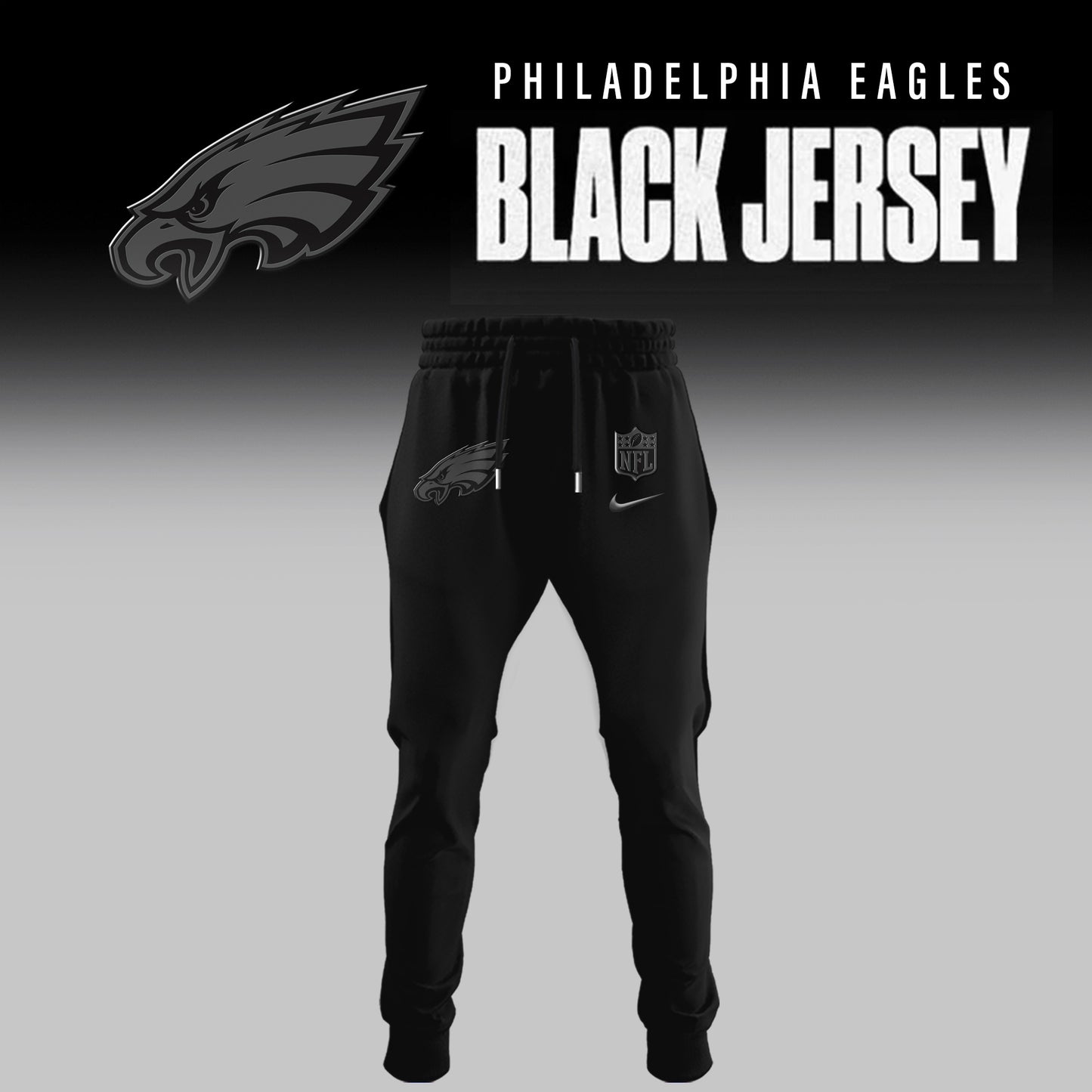 Philadelphia Eagles 2025 Back In Black Limited Edition Quarter Hoodie