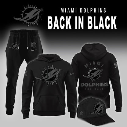 Miami Dolphins BACK IN BLACK 2025 Combo Hoodie