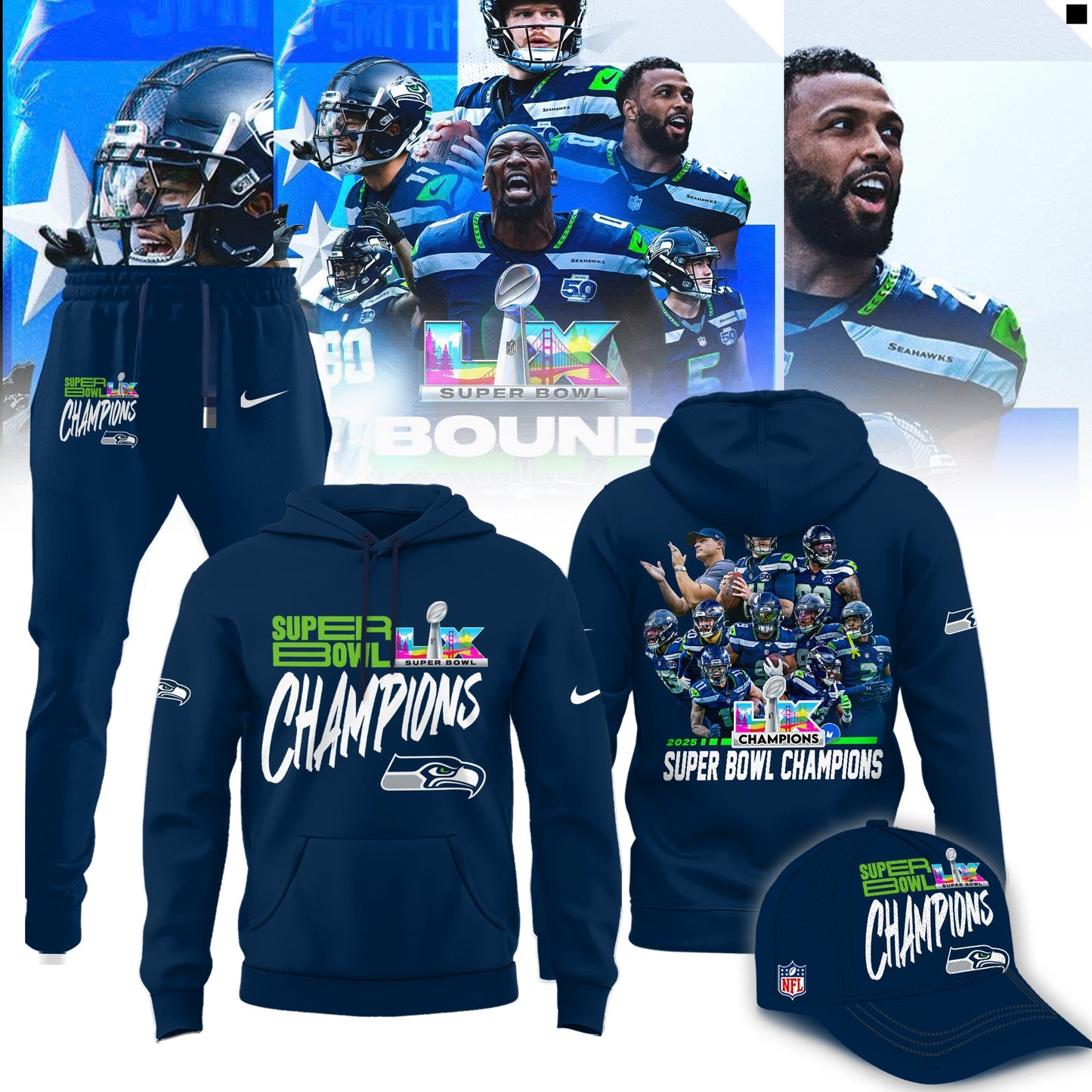 Seattle Seahawks Super Bowl LX Champions Limited Edition Hoodie
