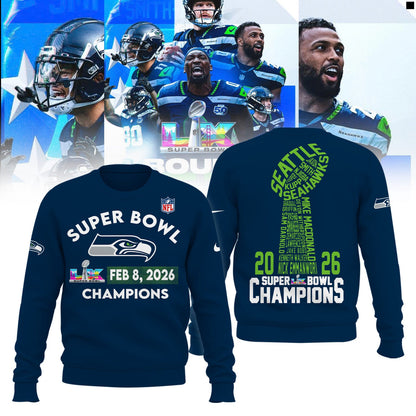 Seattle Seahawks Super Bowl LX Champions Limited Edition Sweatshirt