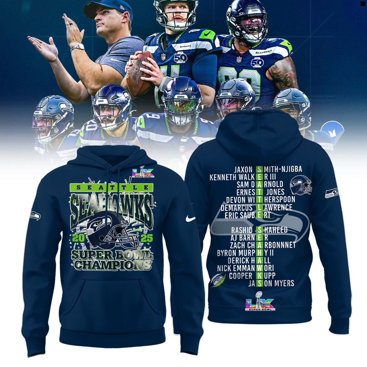 Seattle Seahawks Super Bowl LX Champions Limited Edition Hoodie