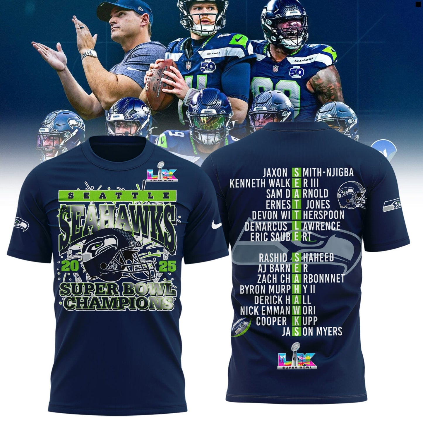 Seattle Seahawks Super Bowl LX Champions Limited Edition T.shirt