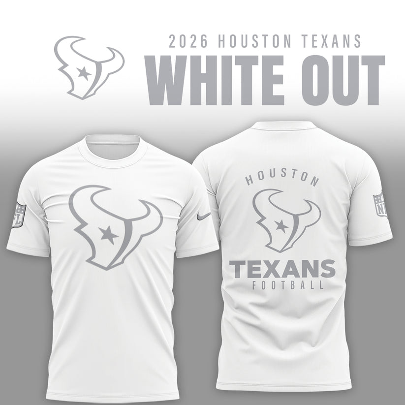 Houston Texans 2026 Winter White Out Combo T-Shirt