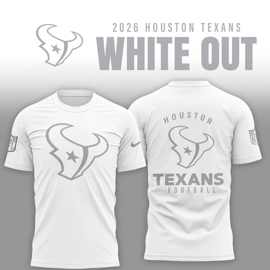 Houston Texans 2026 Winter White Out Combo T-Shirt