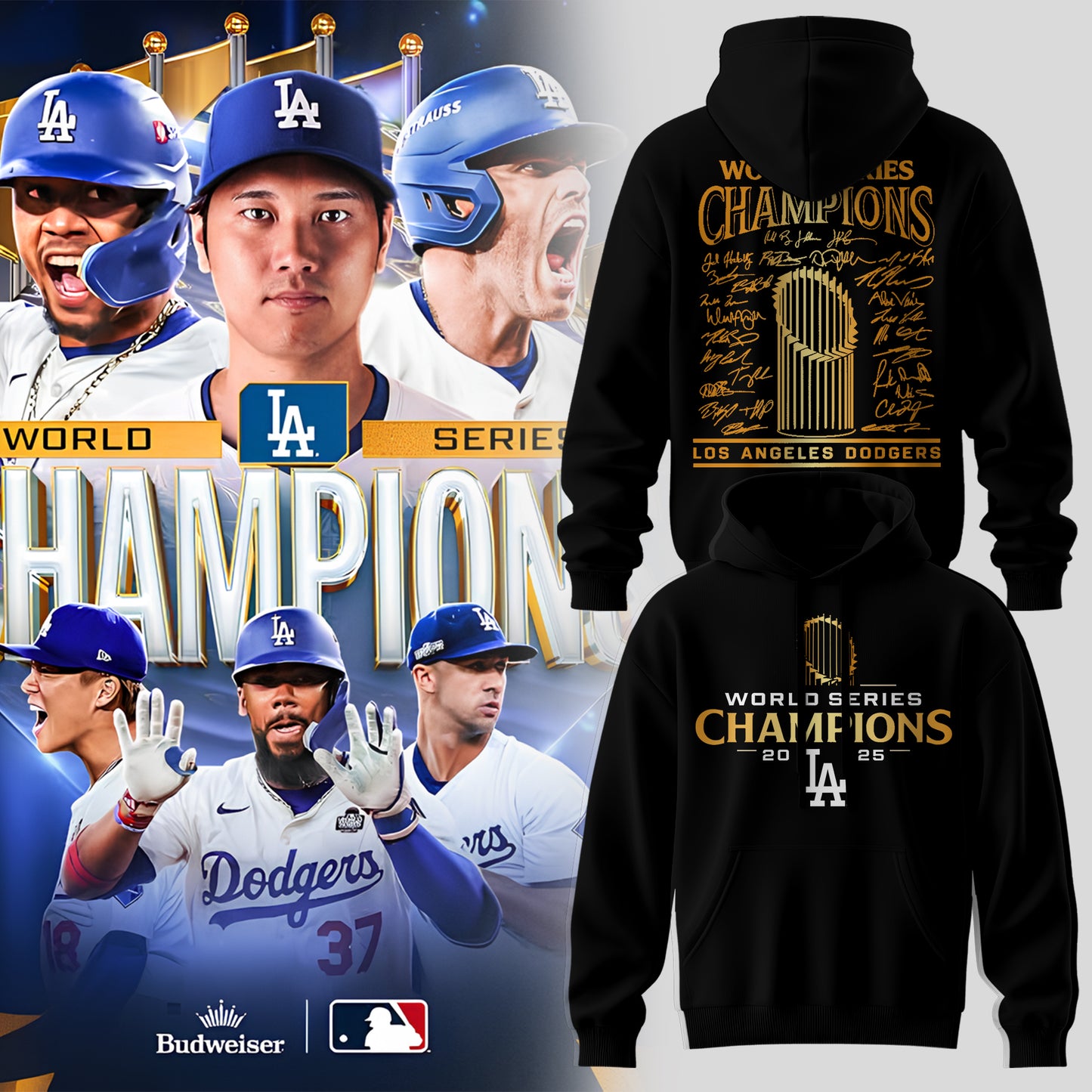 _Los Angeles Dodgers World Series 2025 Champions Hoodie