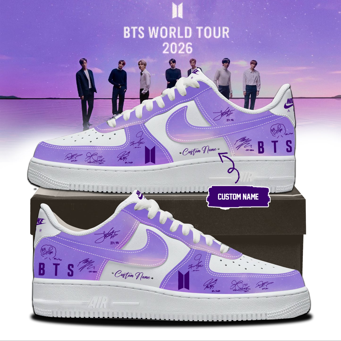 ,,.BTS Comeback &amp; World Tour 2026 Limited Edition Signature - Shoes 1