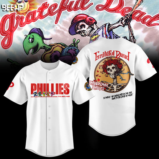 _.Philadelphia Phillies Grateful Dead Night Jersey V2
