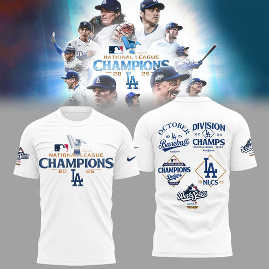 Los Angeles Dodgers NATIONAL LEAGUE CHAMPIONS 2025 T-shirt