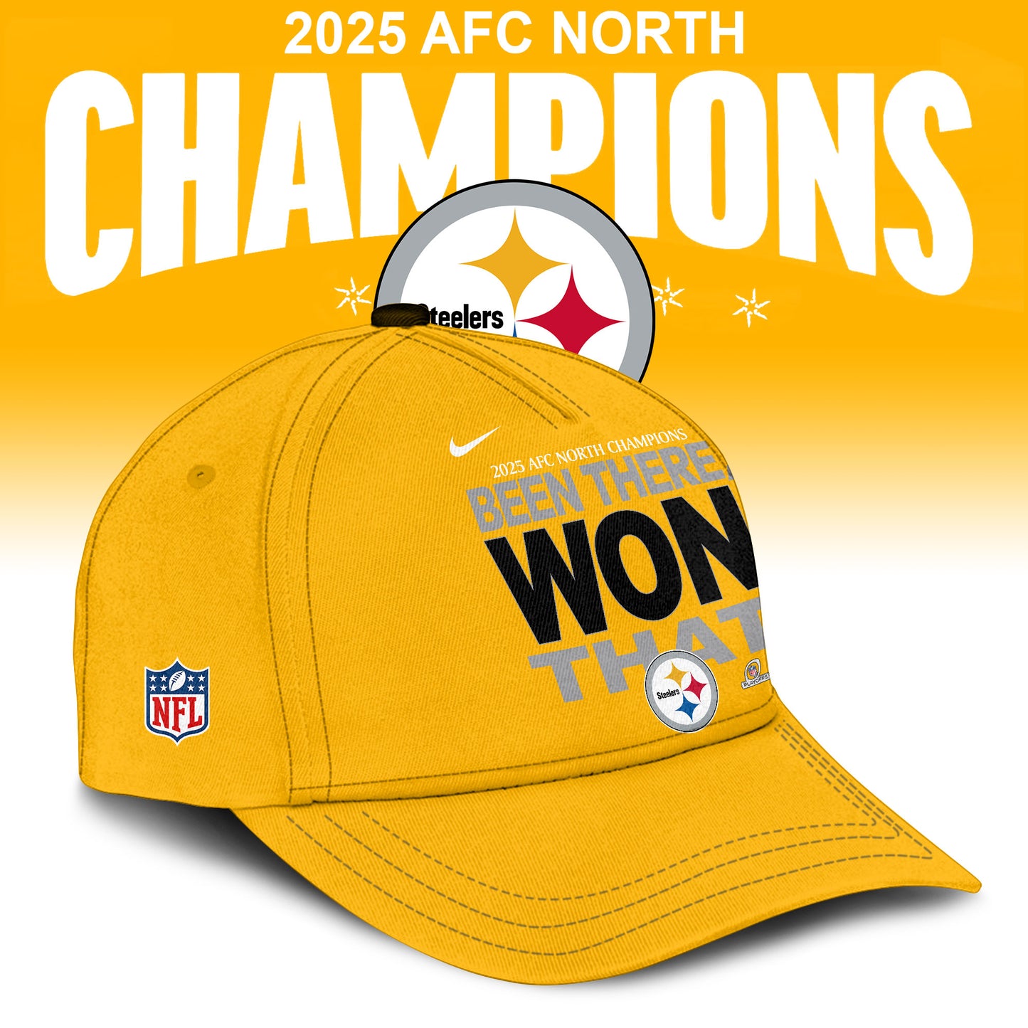 Pittsburgh Steelers 2025 AFC North Division Champions Limited Edition Hoodie v2
