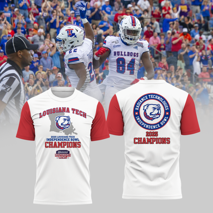 LOUISIANA TECH - Independence Bowl 2025 Champion T-Shirt