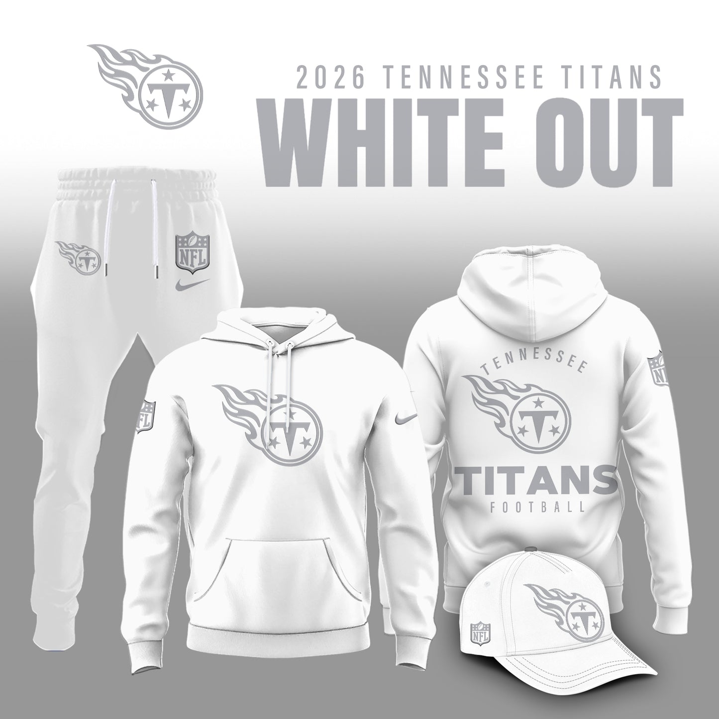 Tennessee Titans 2026 White Out Limited Edition Hoodie