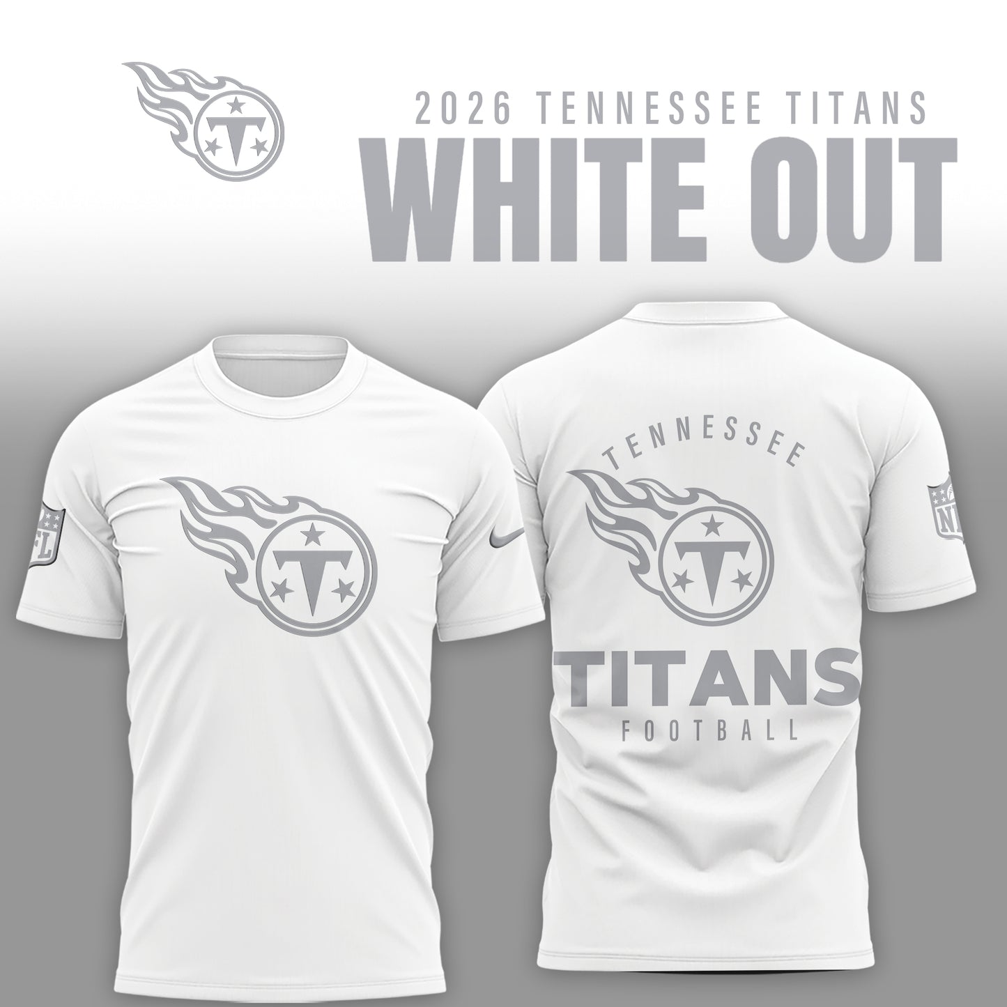 Tennessee Titans 2026 White Out Limited Edition T-Shirt