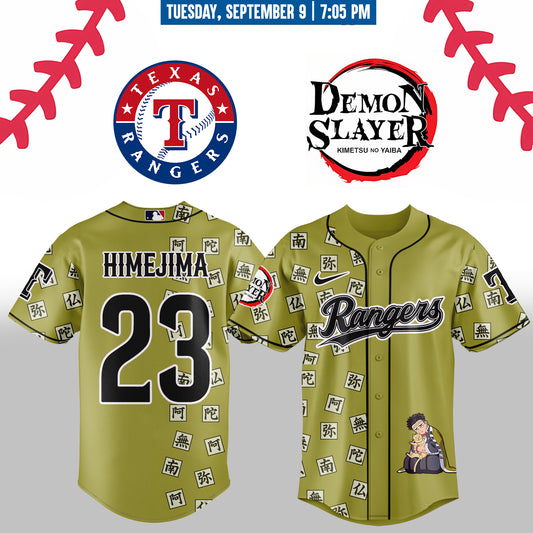 ,,,Texas Rangers _  Limited Edition Demon Slayer Jersey 2025