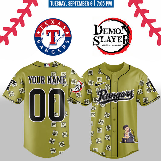 ,,,,Texas Rangers _  Limited Edition Demon Slayer Jersey 2025 (Custom Name &amp; Number)