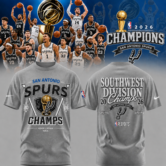 _Spurs 2026 NBA Champions Black Tee