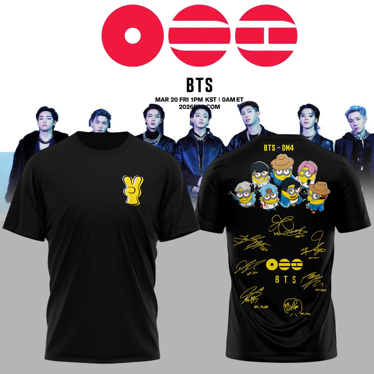 .BTS The 5th Album Release Limited Edition Signature – Tshirt