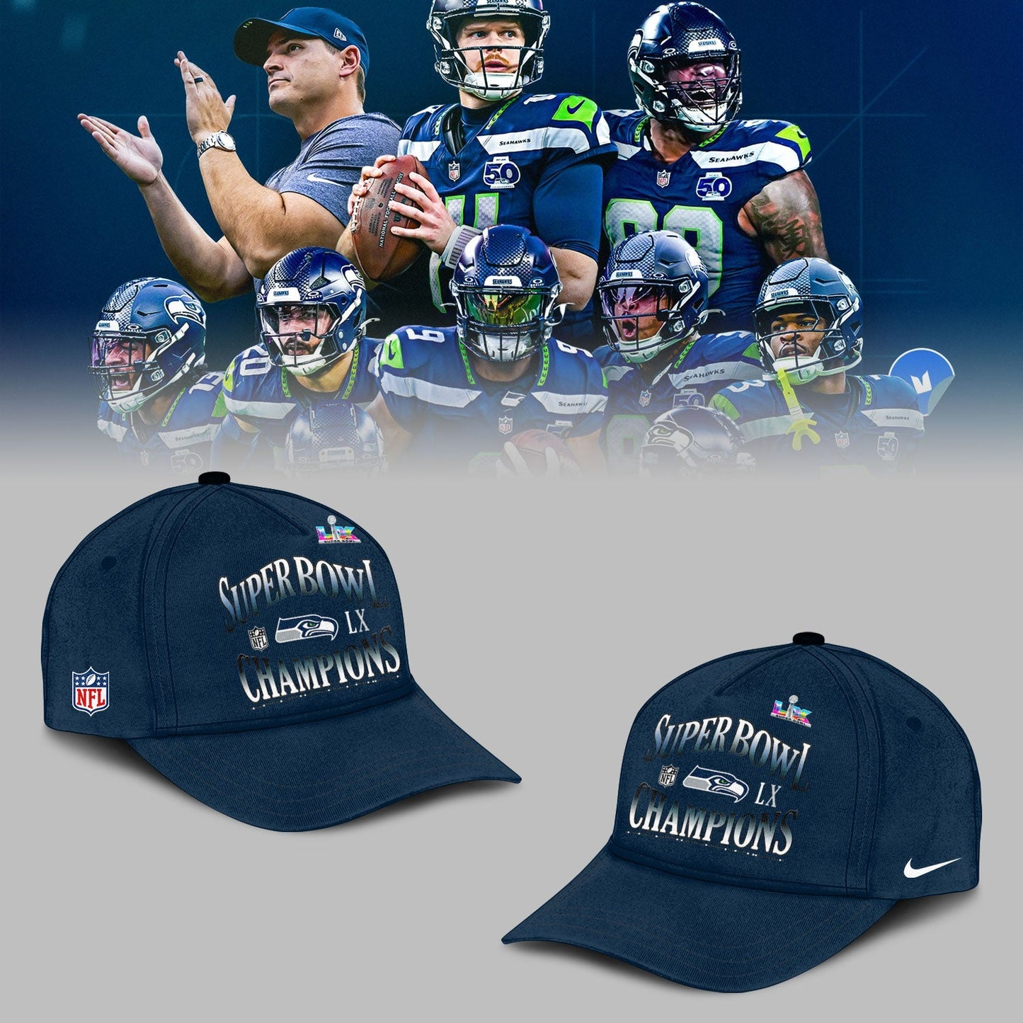 Seattle Seahawks Super Bowl LX Champions Limited Edition T.shirt