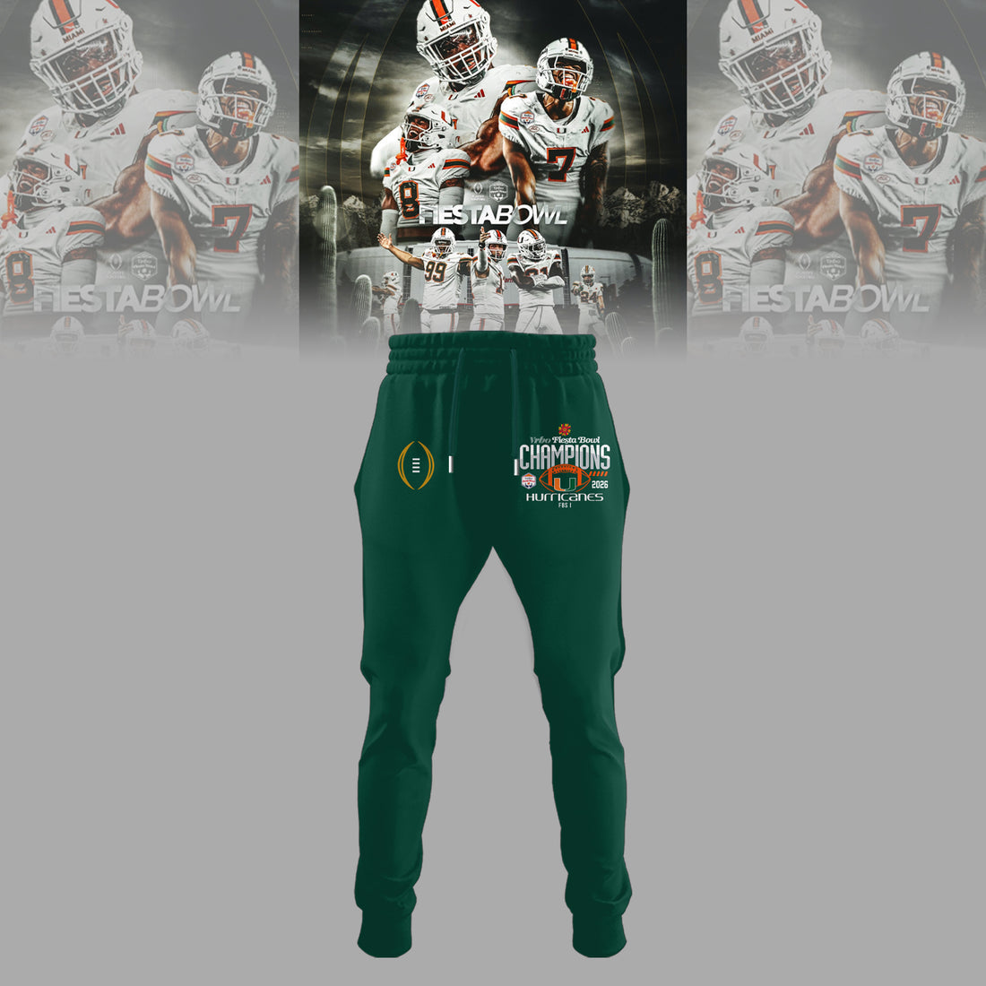 Miami Hurricanes Special Fiesta Bowl Champions Limited Edition Hoodie v2