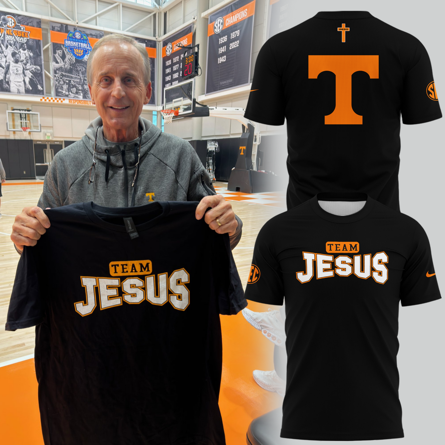 Tennessee Volunteers Basketball Team Jesus Tshirt