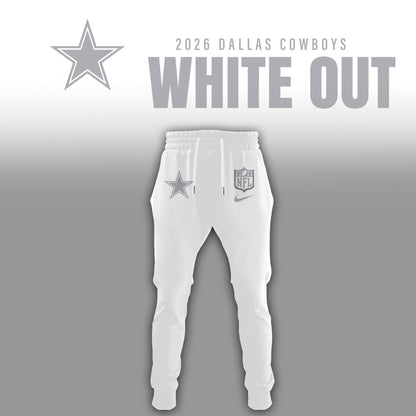 Dallas Cowboys 2026 Winter White Out Combo Hoodie