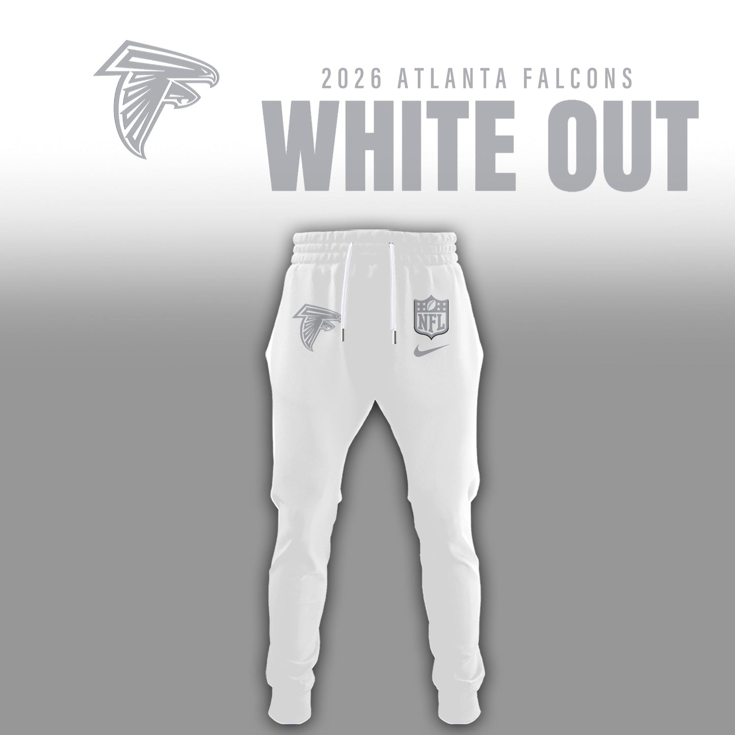 Atlanta Falcons 2025 Winter White Out Combo Hoodie