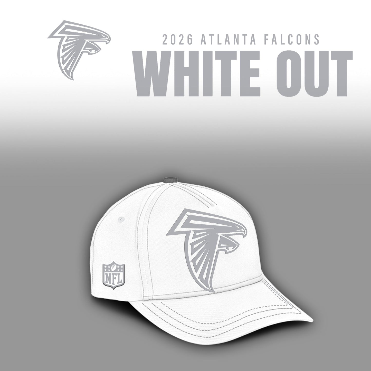 Atlanta Falcons 2025 Winter White Out Combo Hoodie