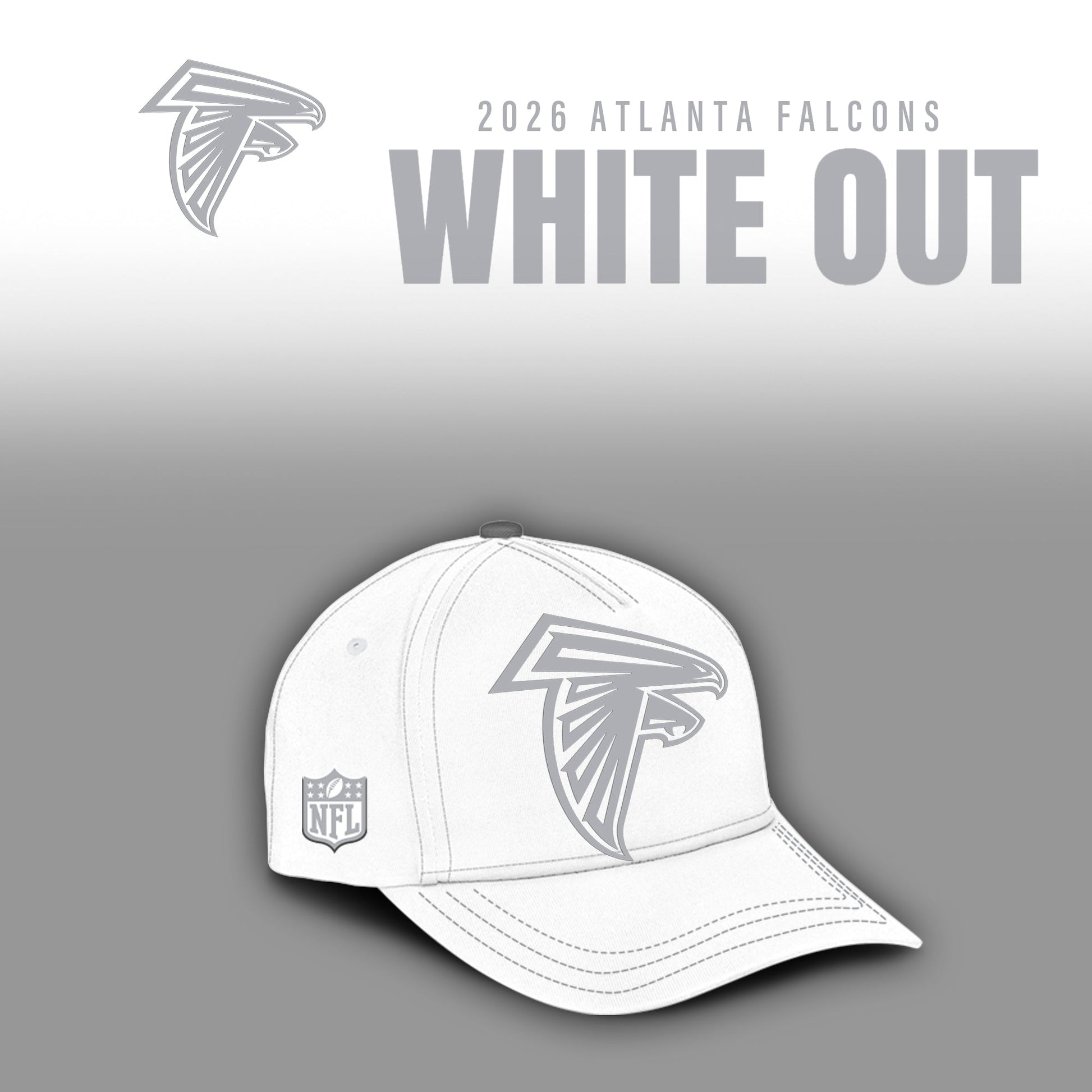 Atlanta Falcons 2025 Winter White Out Combo TShirt