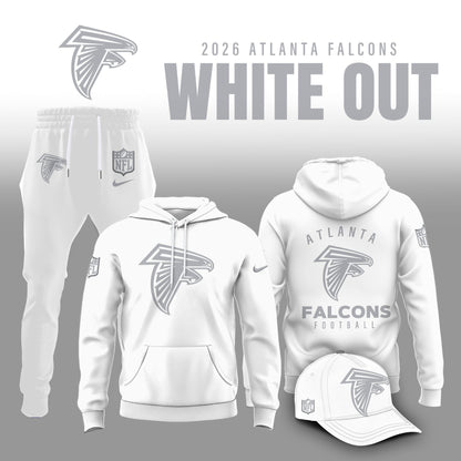 Atlanta Falcons 2025 Winter White Out Combo Hoodie