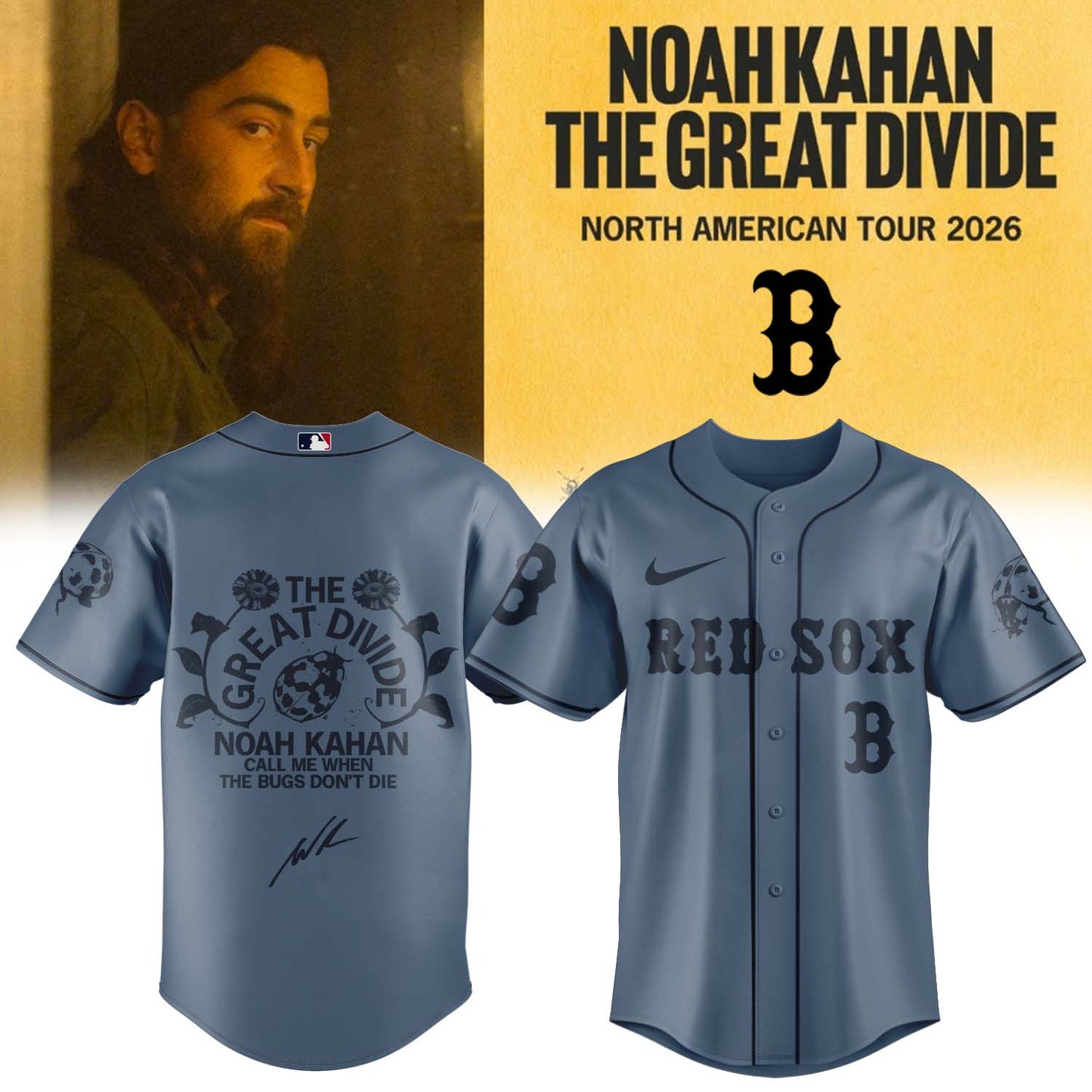 Noah Kahan “The Great Divide: The Last Of The Bugs” Album 2026 Limited Edition Signature – Jersey