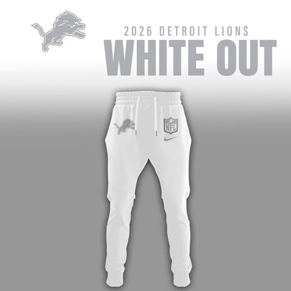 Detroit Lions 2026 Winter White Out Combo Hoodie