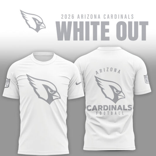 Arizona Cardinals 2026 White Out Limited Edition T-Shirt