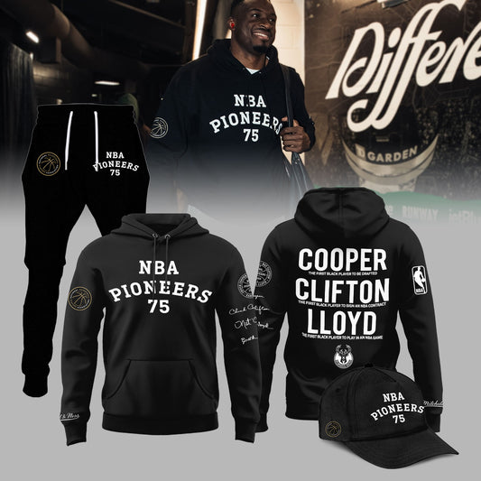 Milwaukee Bucks 75th Anniversary Cooper Clifton Lloyd Pioneers Limited Edition Hoodie